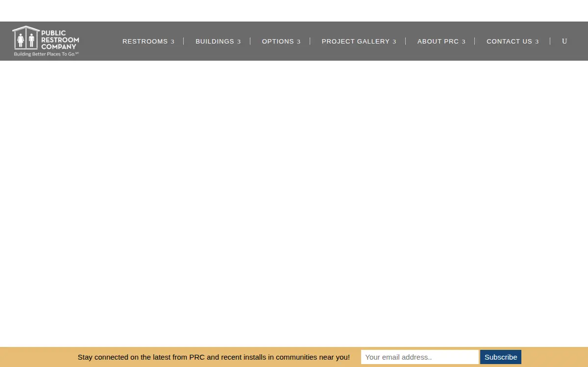 Homepage of The Public Restroom Company