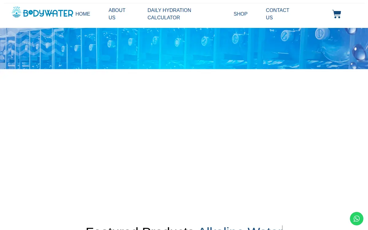 Homepage of Pure Bodywater LLC