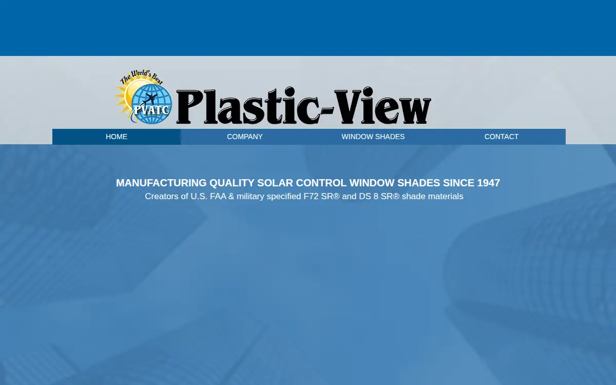 Homepage of Plastic View Atc, INC