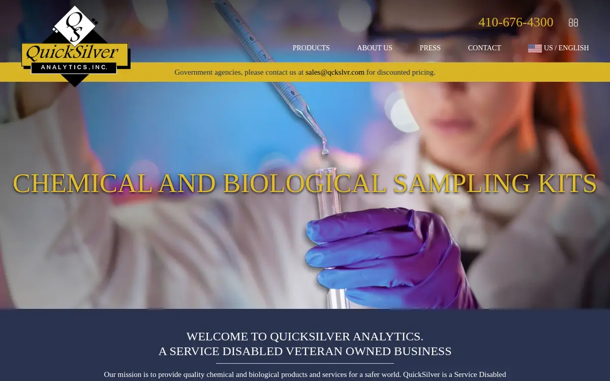 Homepage of Quicksilver Analytics INC