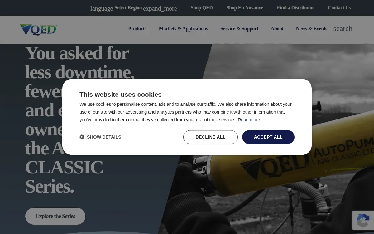 Homepage of Qed Environmental Systems, INC