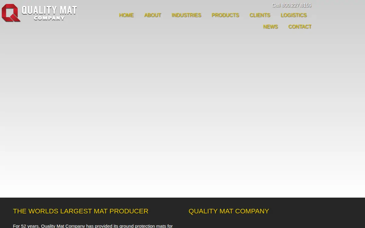 Homepage of Quality Mat CO