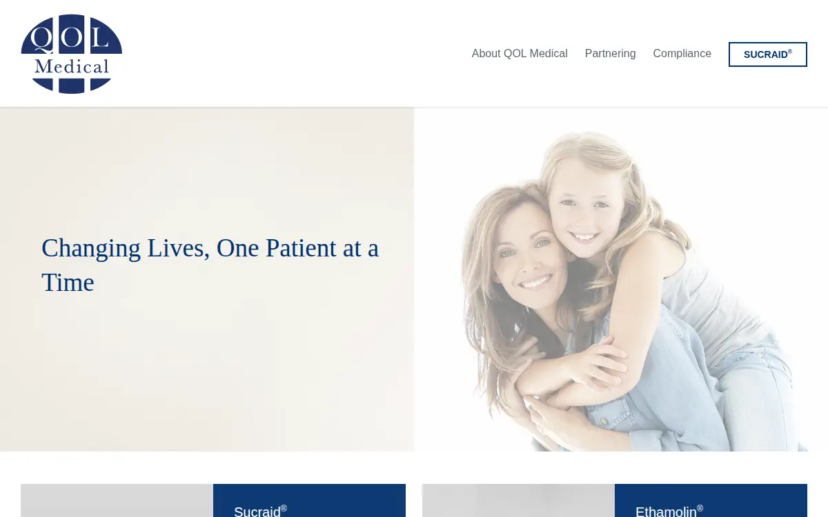 Homepage of Qol Medical LLC