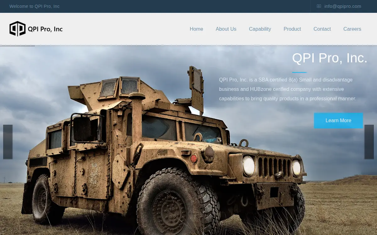 Homepage of Qpi Pro, INC.