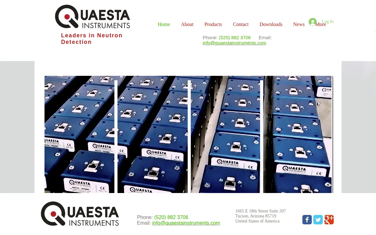 Homepage of Quaesta Instruments, LLC