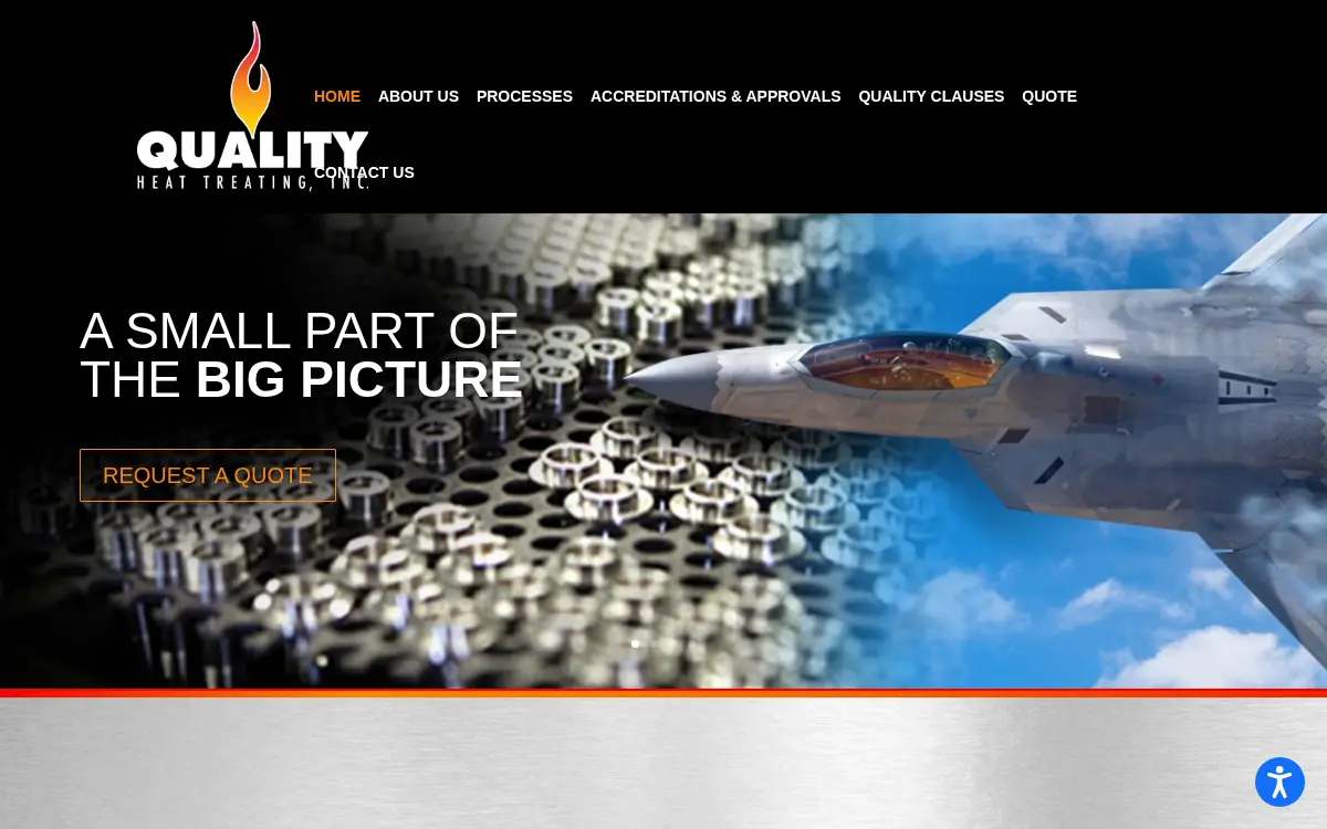 Homepage of Quality Heat Treating, INC