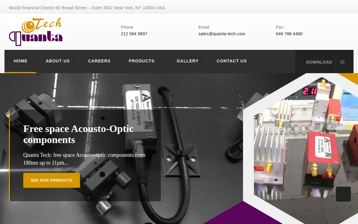 Homepage of Quanta Tech INC