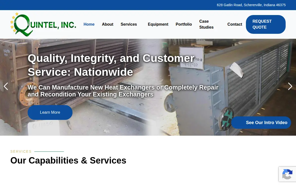 Homepage of Quintel INC