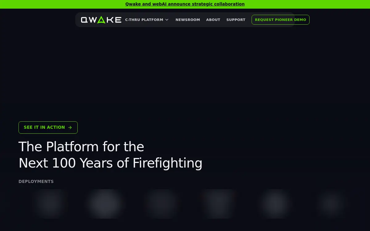 Homepage of Qwake Technologies, INC.