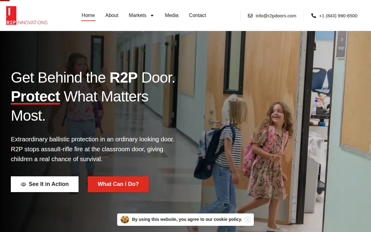 Homepage of R2p Innovations, LLC
