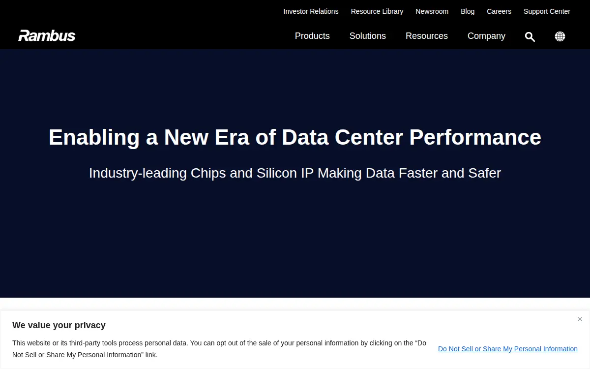 Homepage of Rambus INC