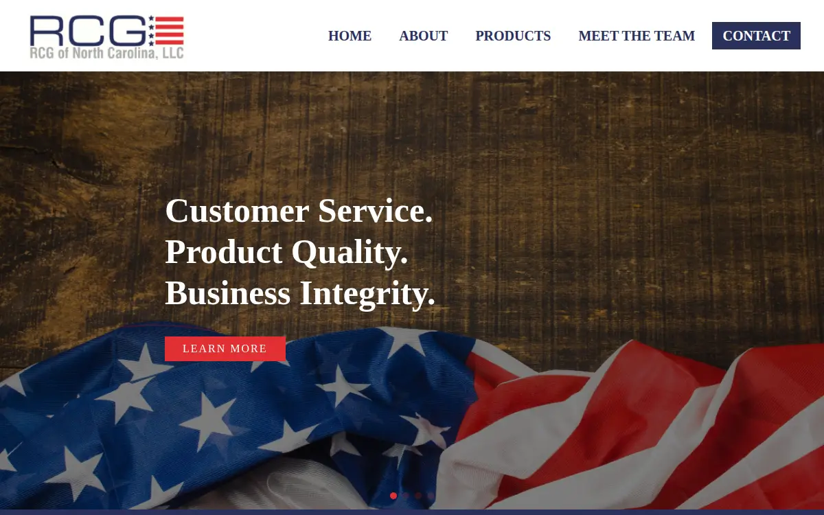 Homepage of Rcg of North Carolina, LLC