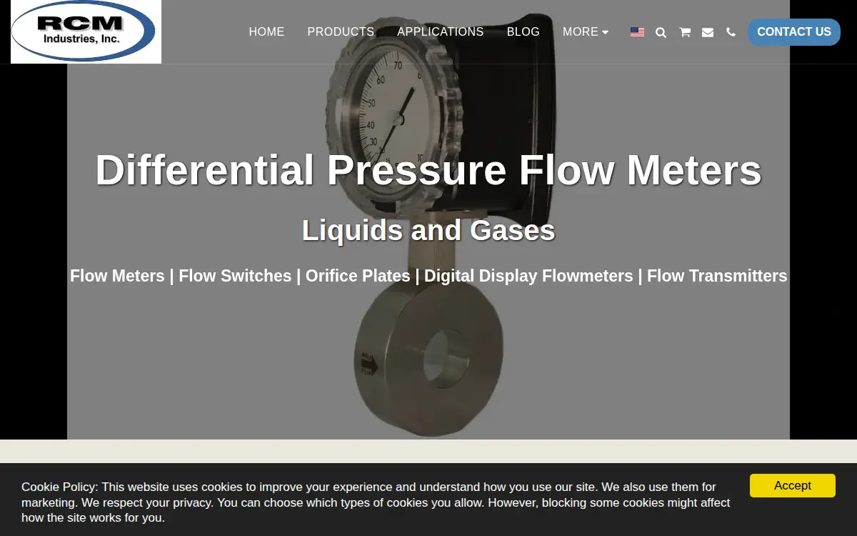 Homepage of Rcm Industries, INC.