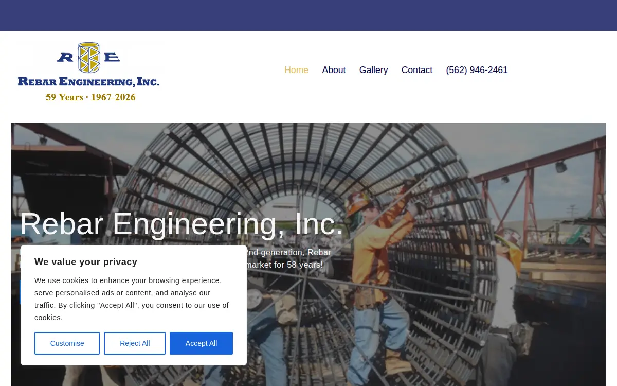 Homepage of Rebar Engineering, INC.