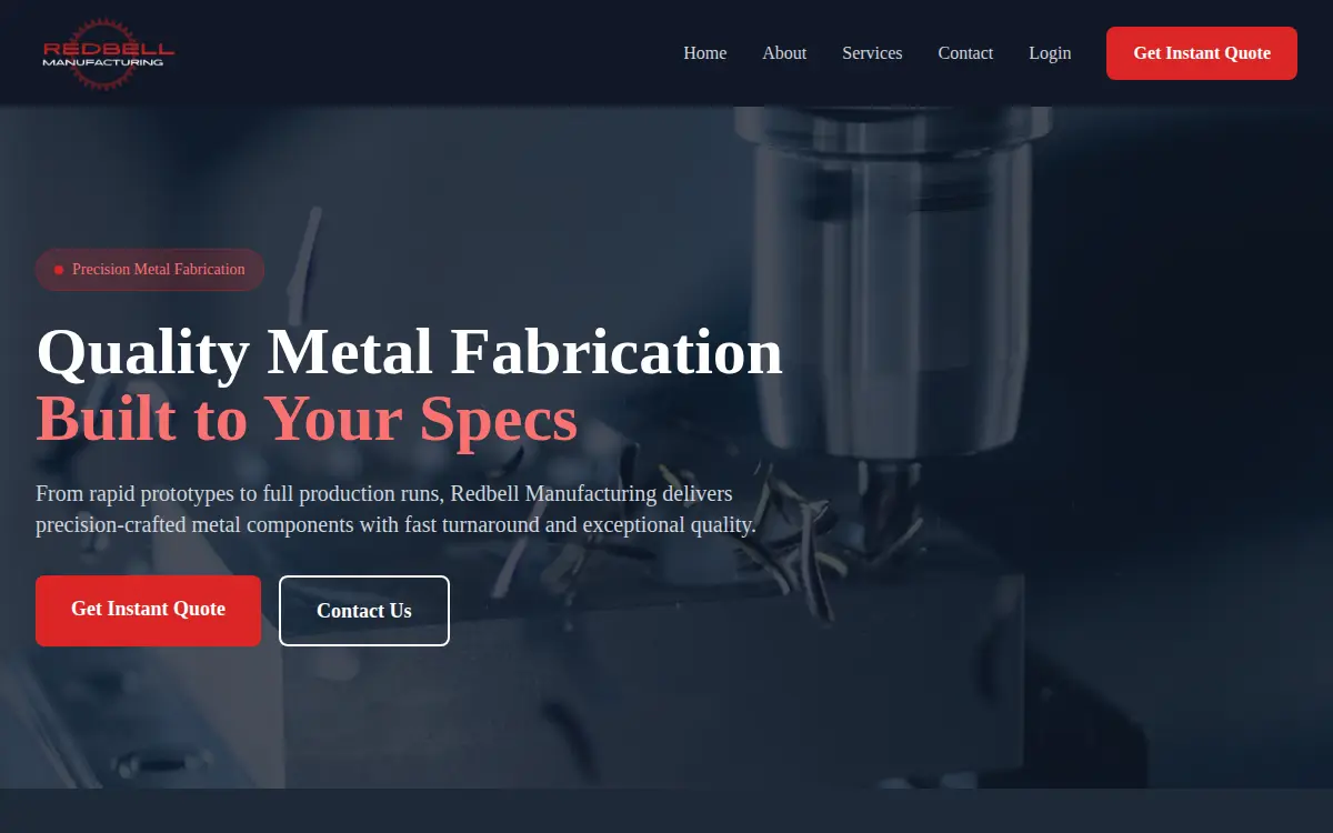 Homepage of Redbell Manufacturing LLC