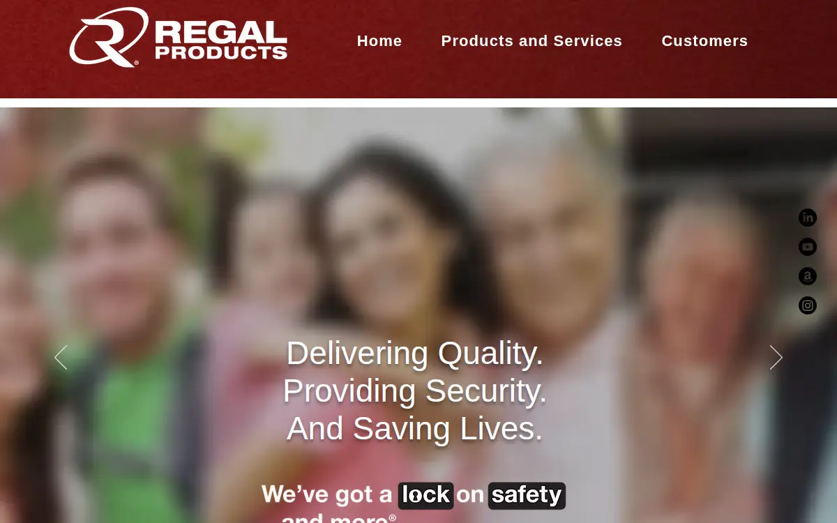 Homepage of Regal Products LLC