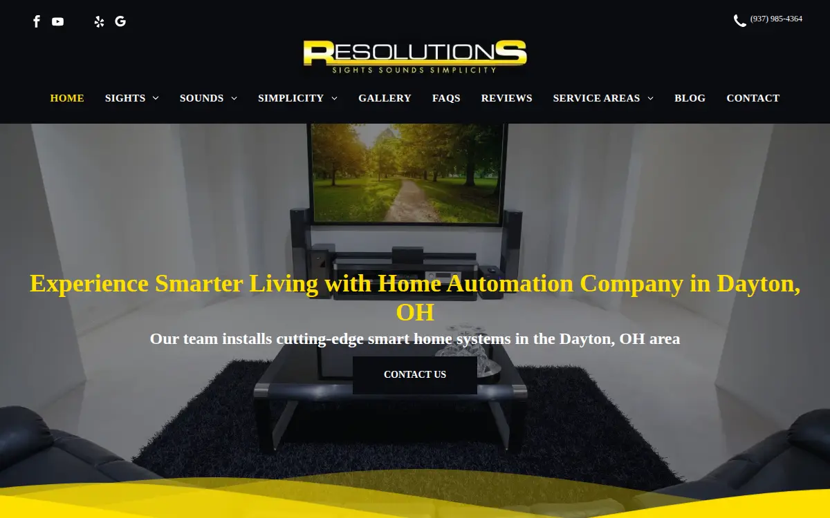 Homepage of Resolutions-sights, Sounds, Simplicity, INC.