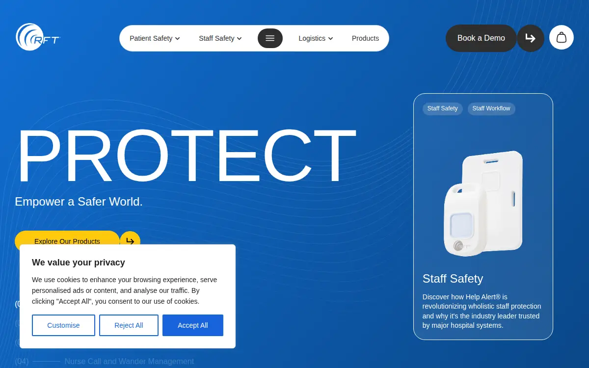 Homepage of Rf Technologies INC
