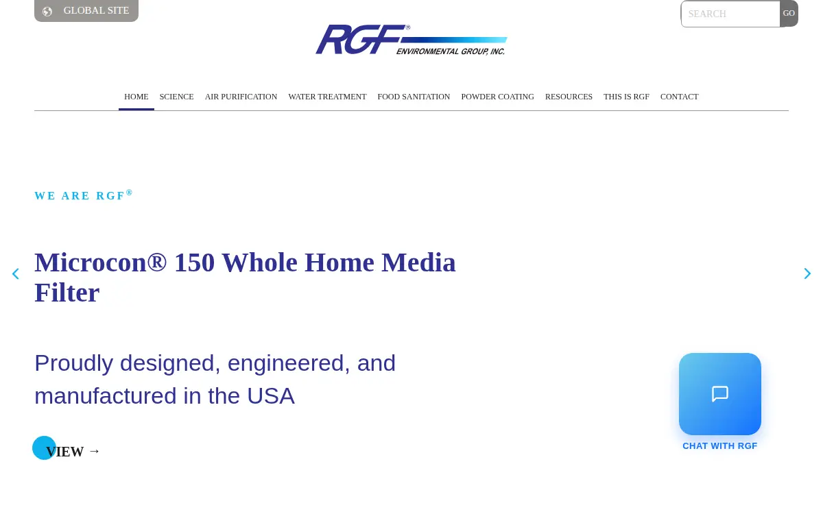 Homepage of Rgf Environmental Group, INC.