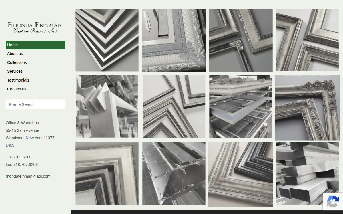 Homepage of Rhonda Feinman Custom Frames INC