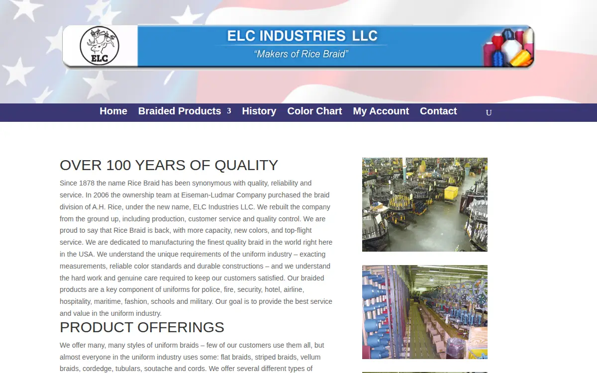 Homepage of Elc Industries LLC