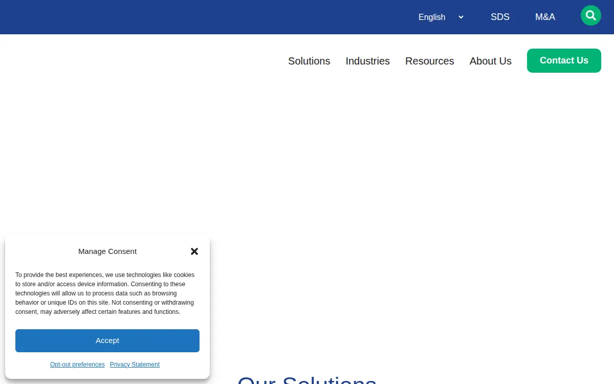 Homepage of Rochester Midland Corporation