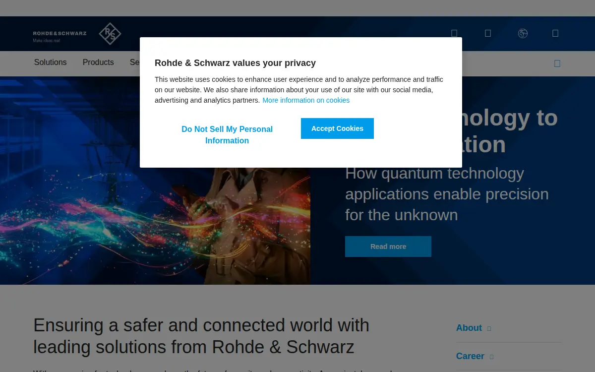 Homepage of Rohde & Schwarz Usa, INC.