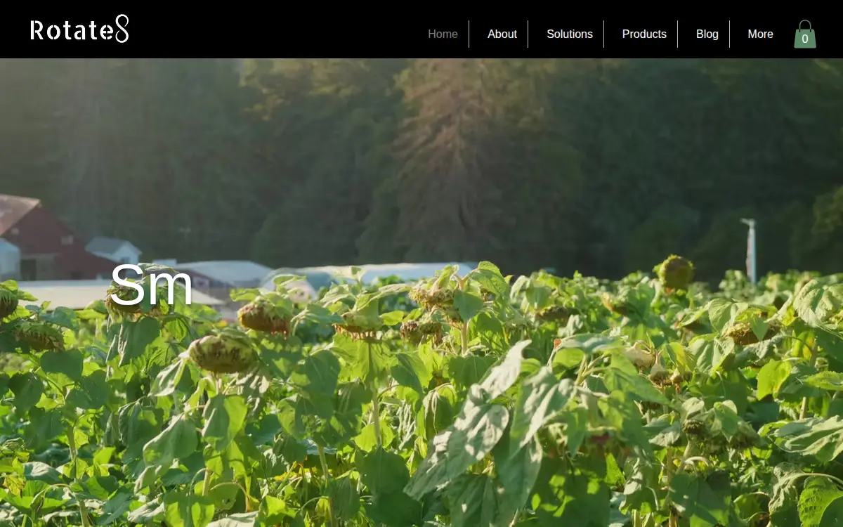 Homepage of Rotate 8 LLC