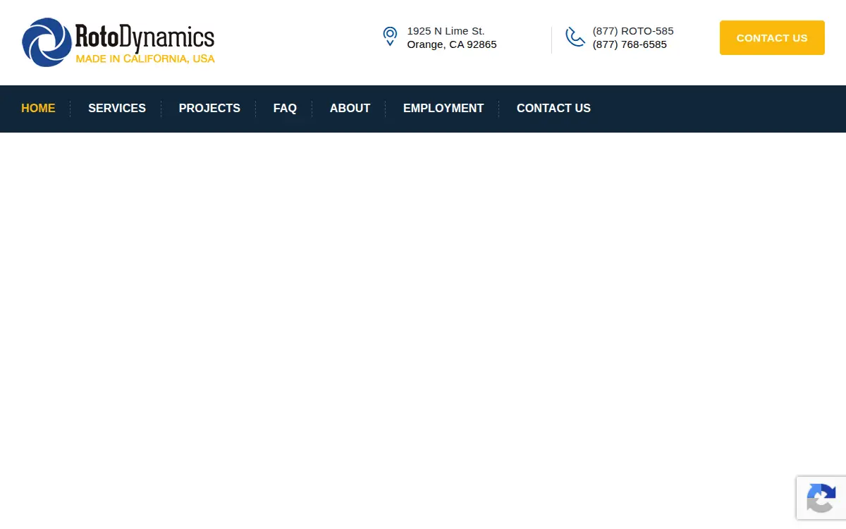 Homepage of Roto Dynamics, INC.