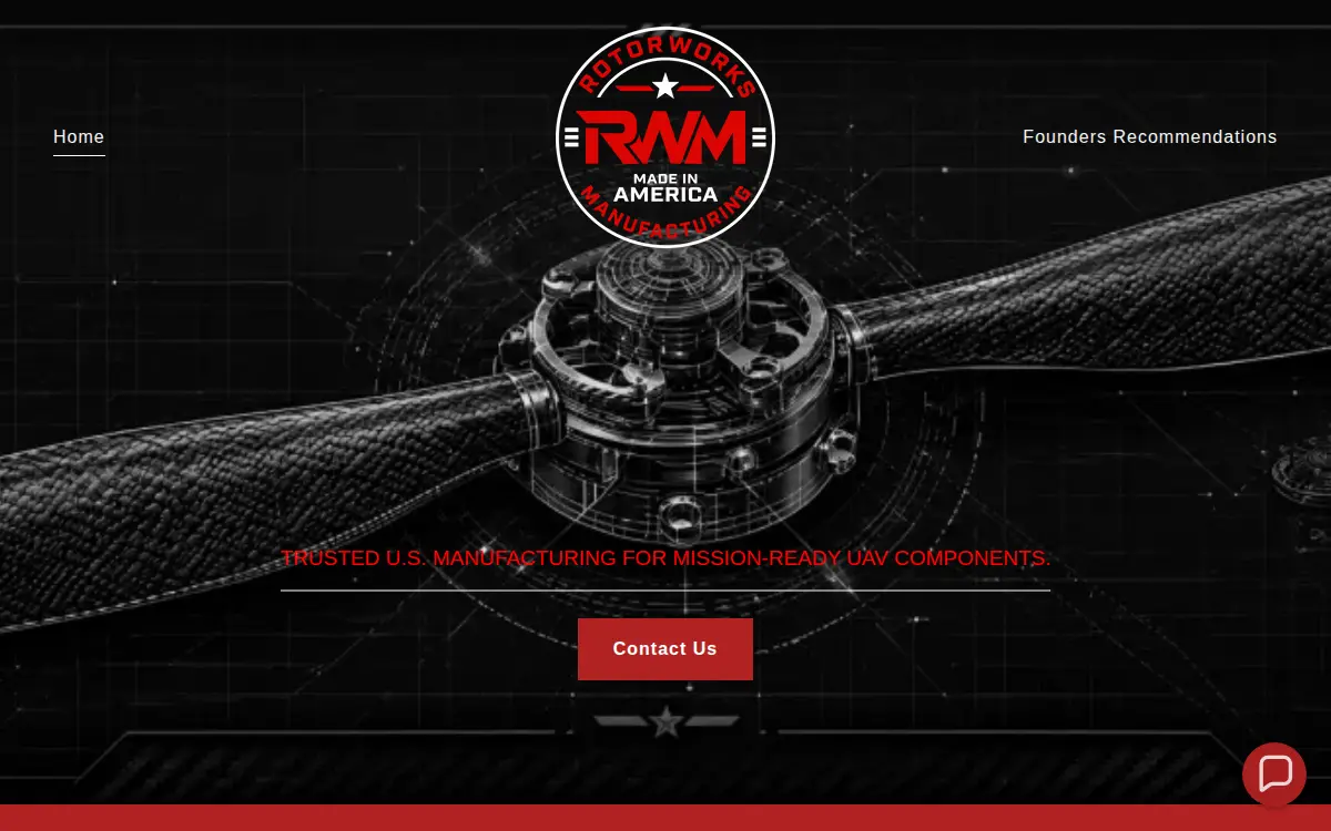 Homepage of Rotorworks Manufacturing LLC