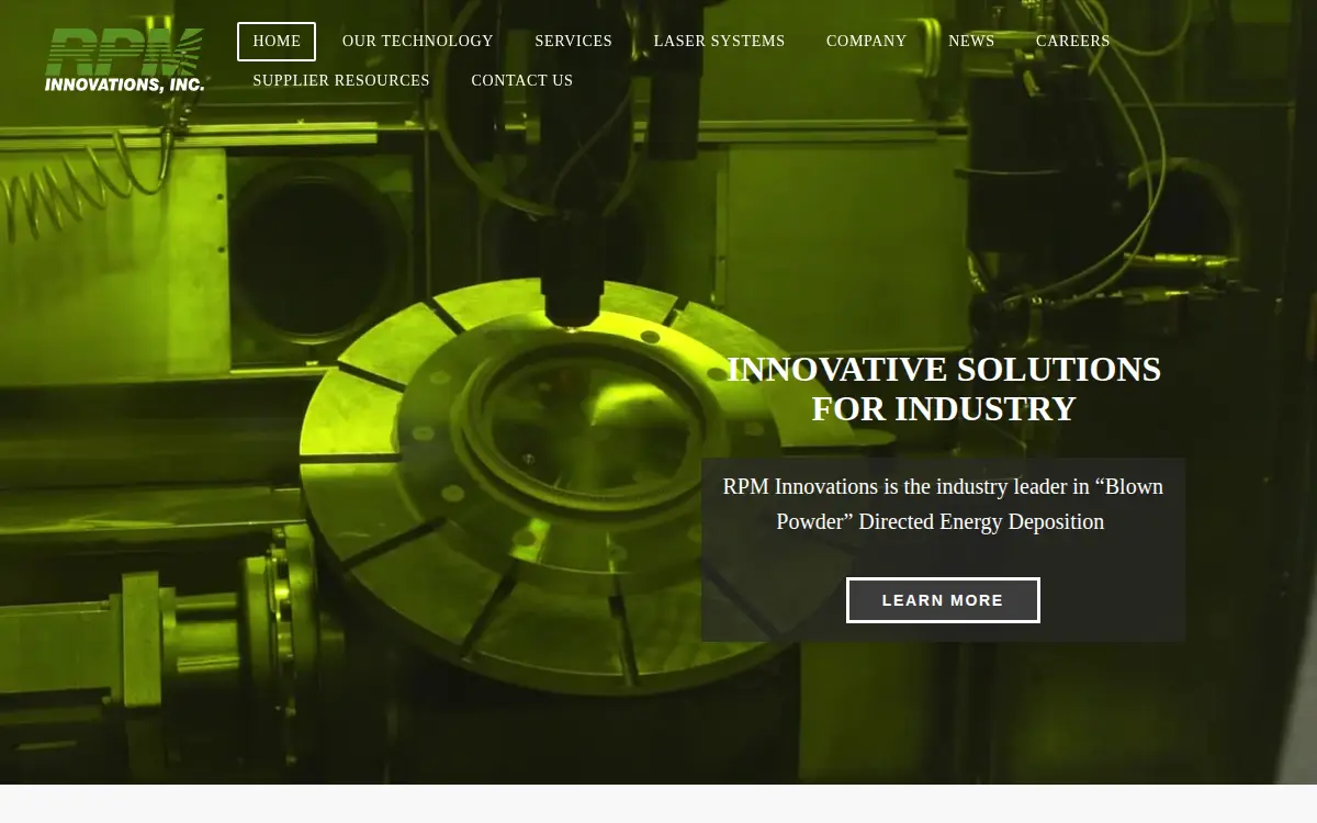 Homepage of Rpm Innovations INC
