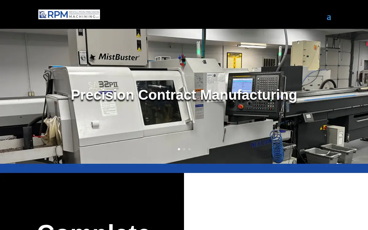 Homepage of Revolution Precision Machining LLC