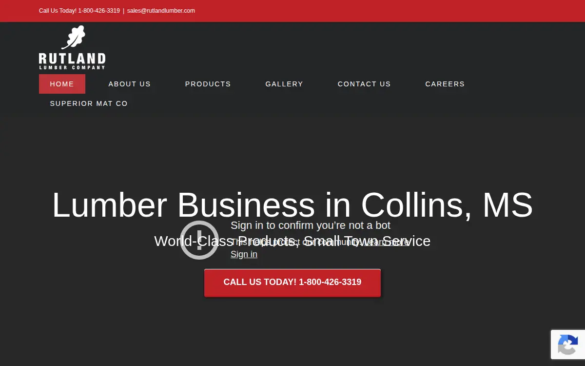 Homepage of Rutland Lumber CO INC