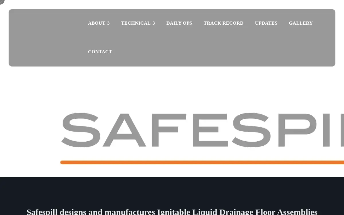 Homepage of Safespill Systems LLC