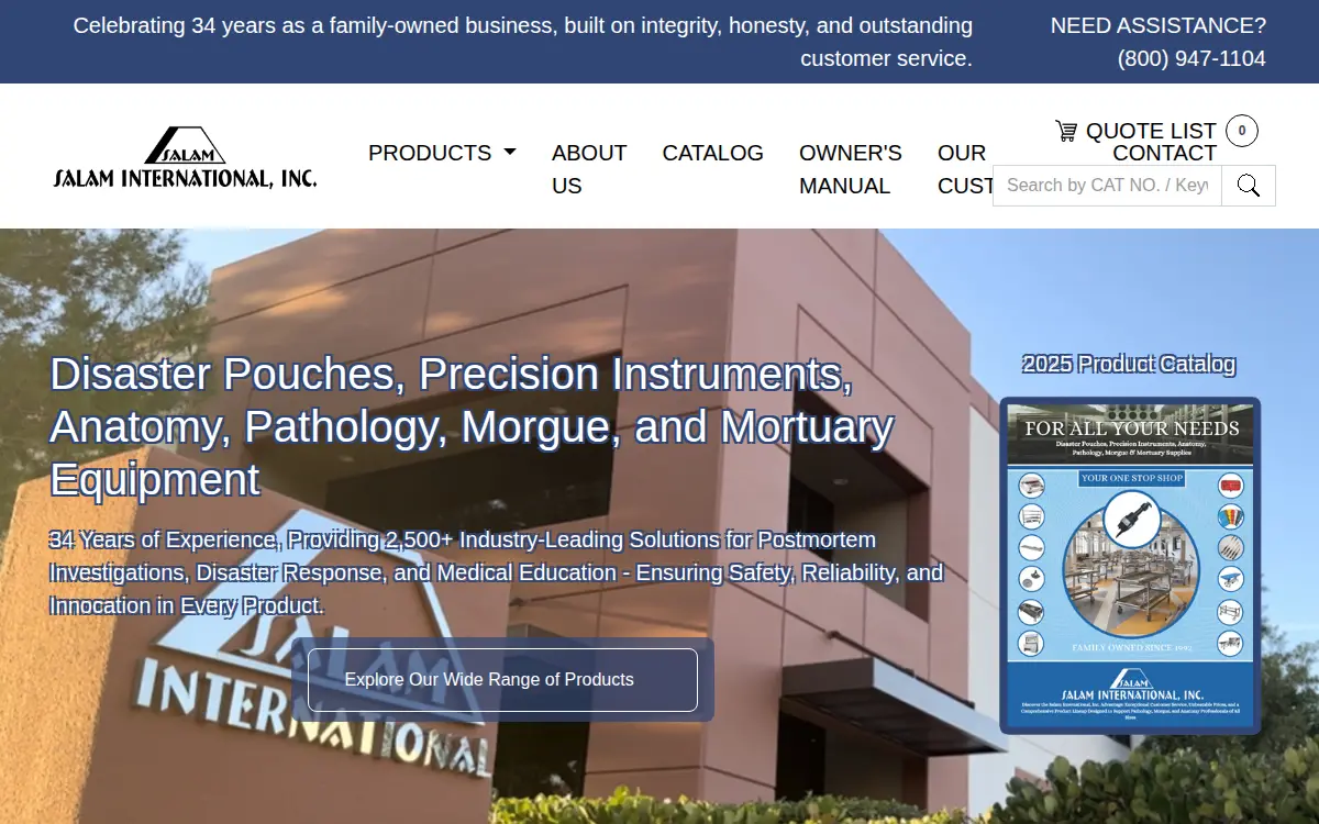 Homepage of Salam International, INC