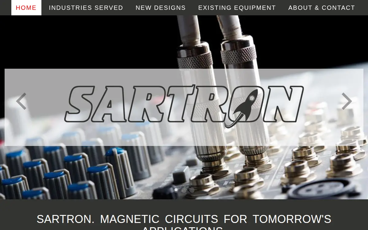 Homepage of Sartron, INC