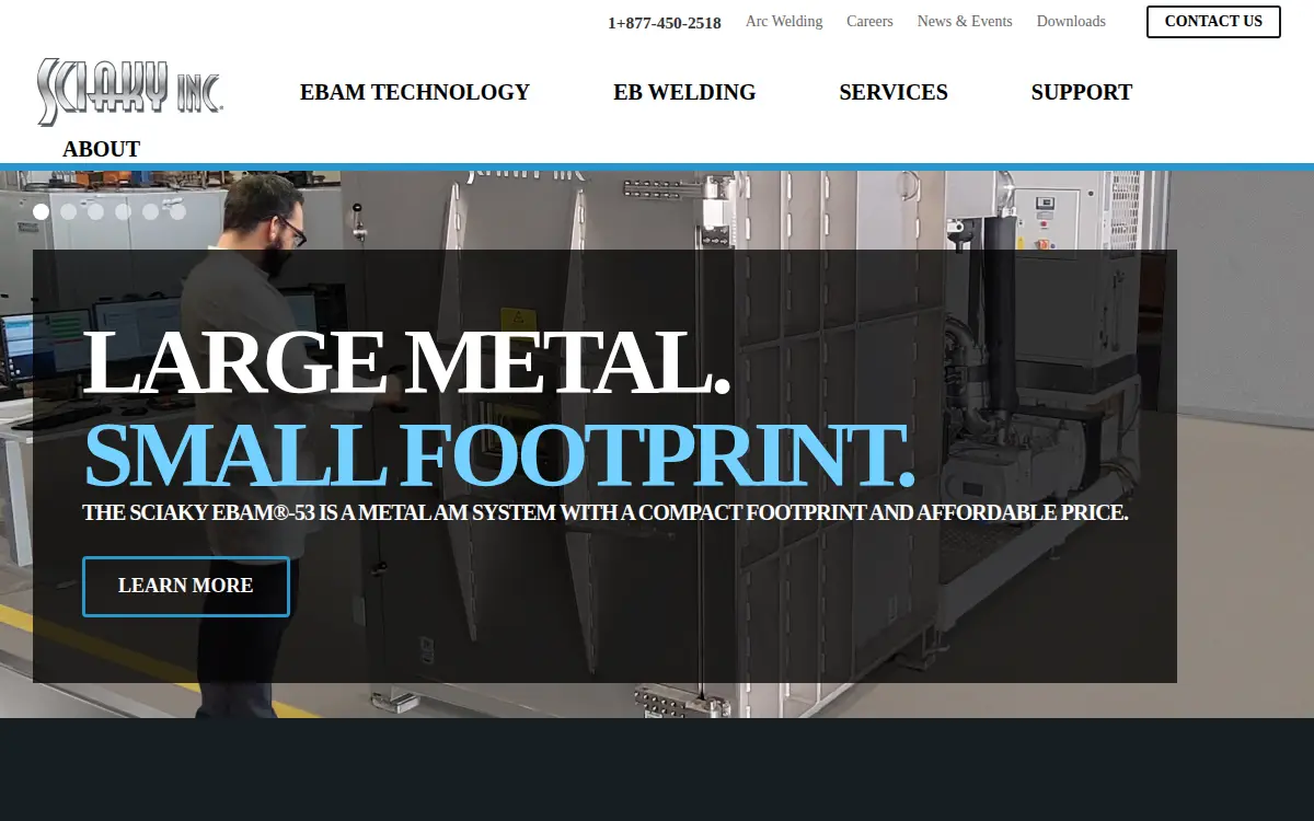 Homepage of Sciaky INC