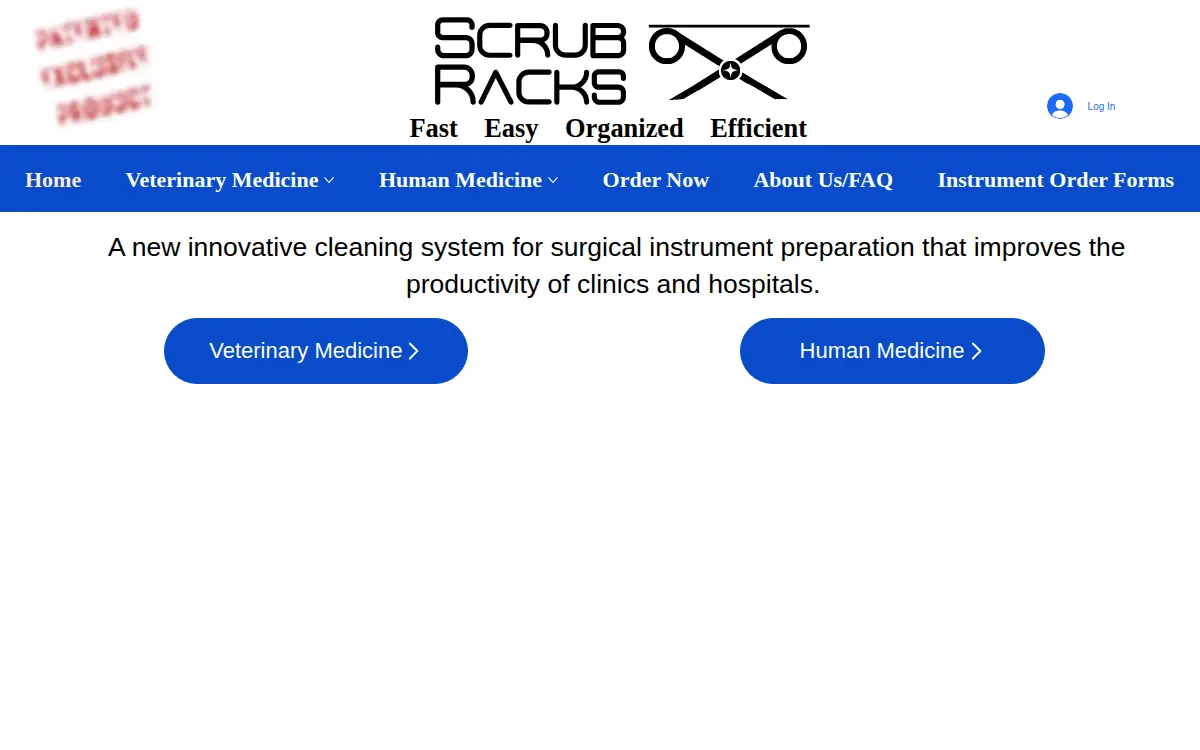 Homepage of Scrub Racks LLC