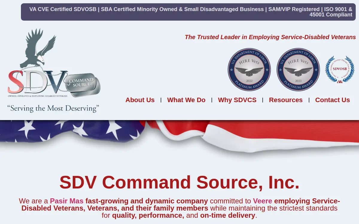 Homepage of Sdv Command Source Incorporated