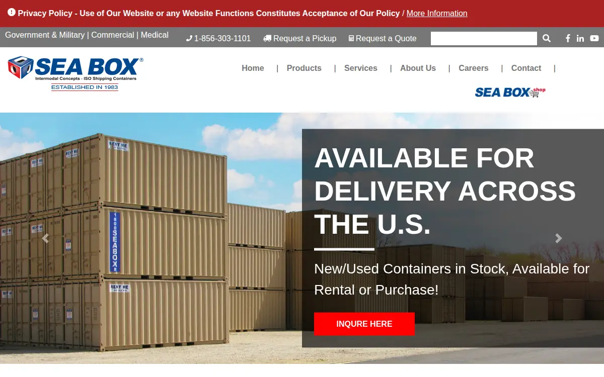Homepage of Sea Box INC