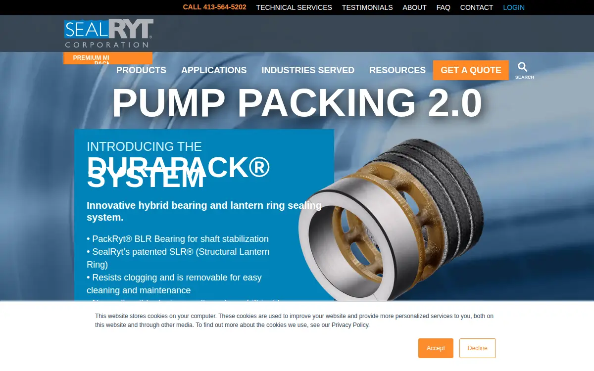Homepage of Seal-ryt CORP.