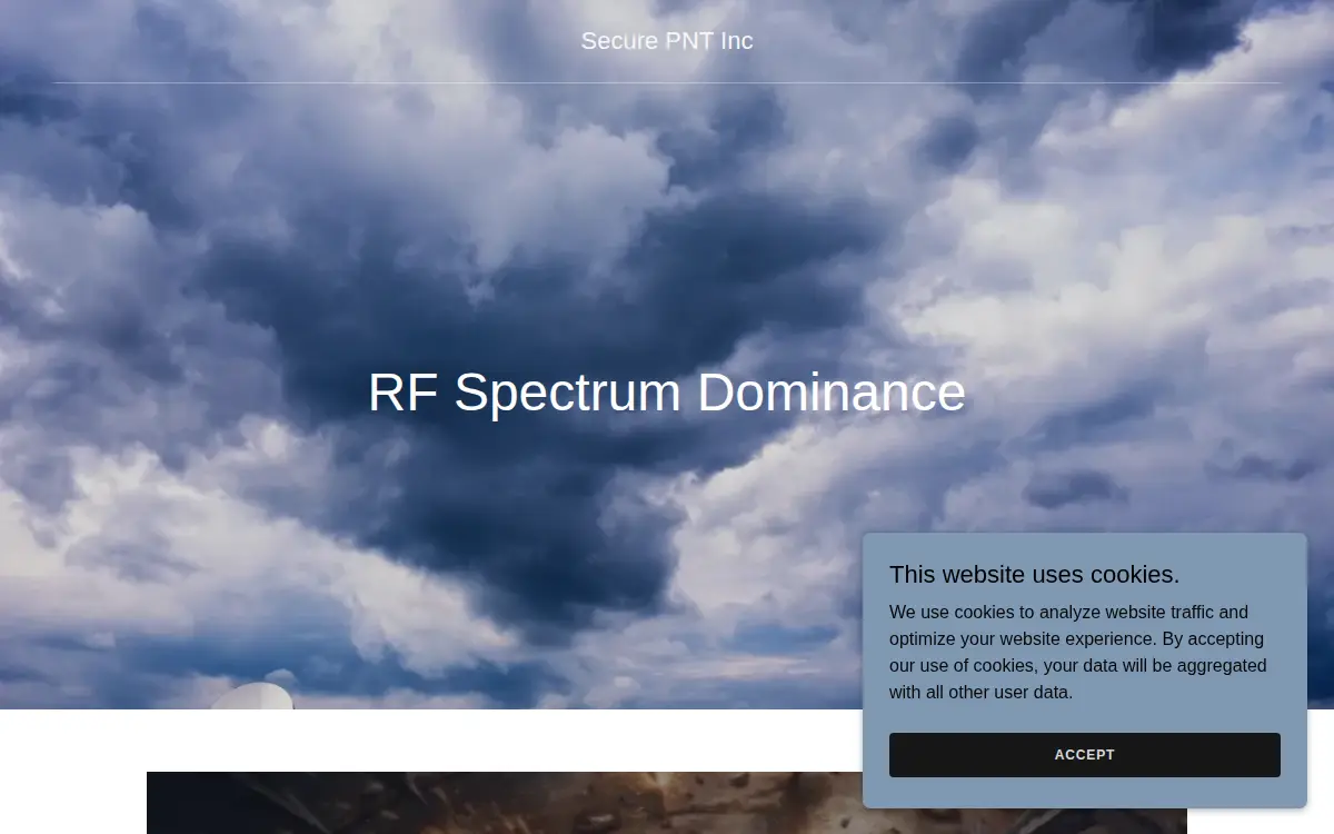 Homepage of Secure Pnt, INC
