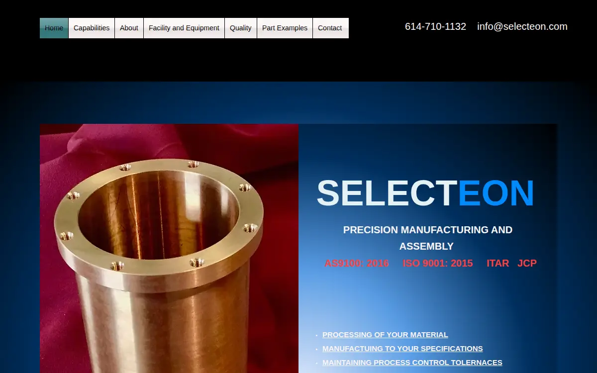 Homepage of Selecteon Corporation