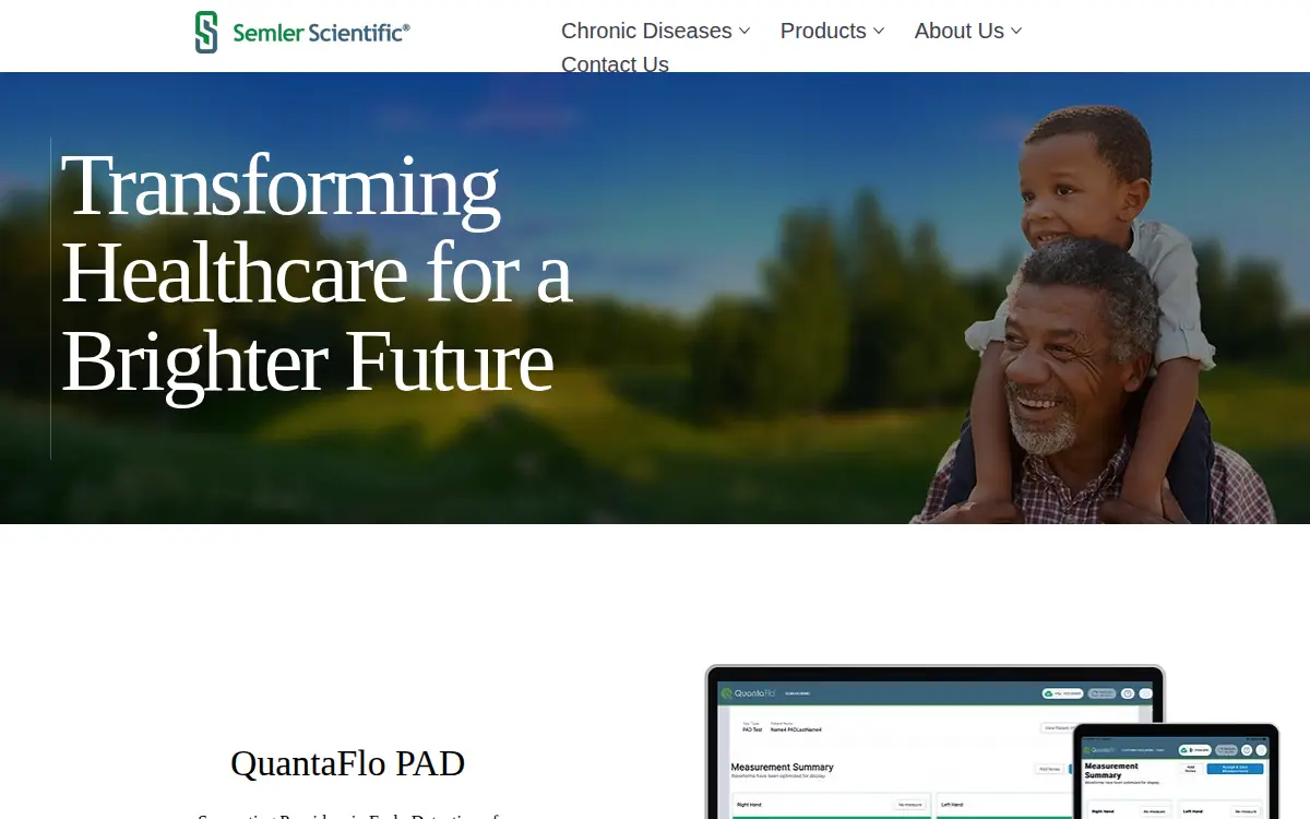 Homepage of Semler Scientific INC