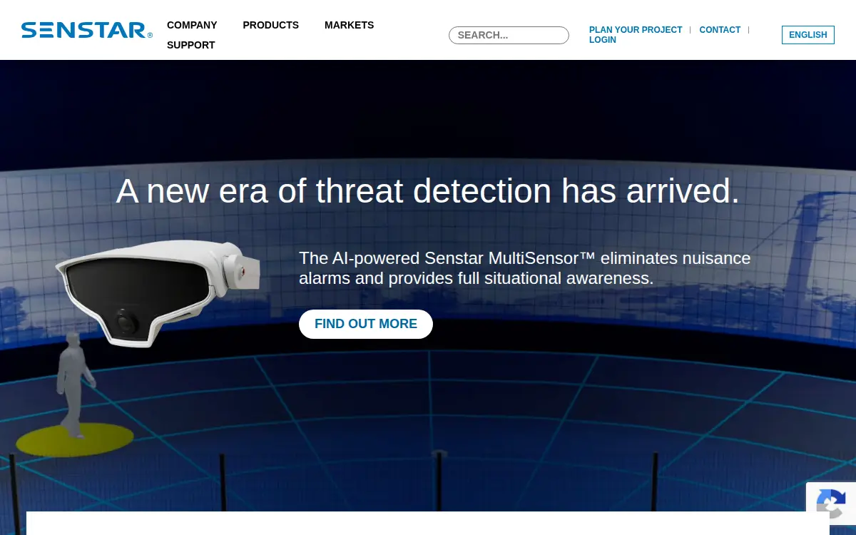 Homepage of Senstar INC.