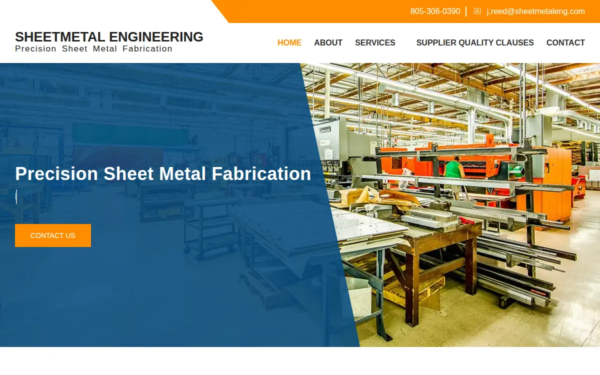 Homepage of Sheet Metal Engineering