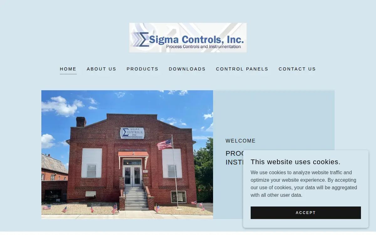 Homepage of Sigma Controls INC
