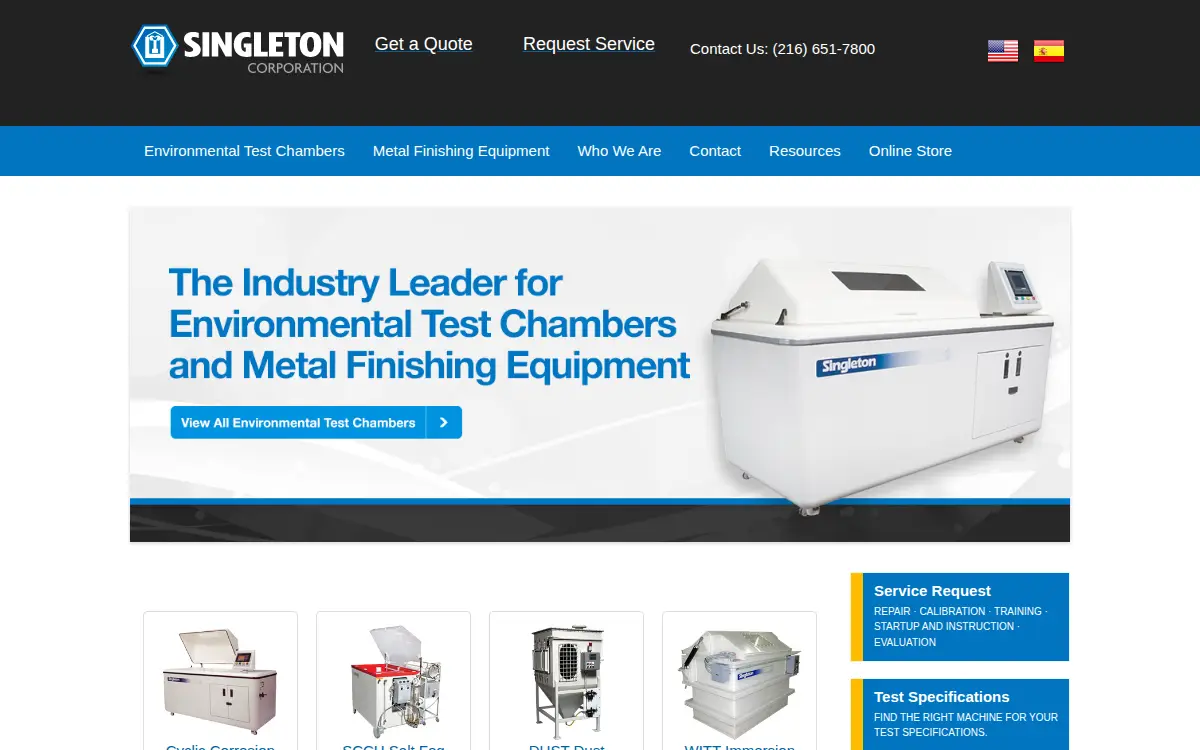 Homepage of Singleton CORP