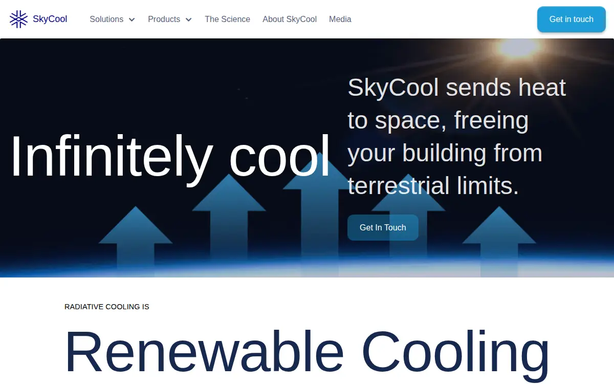 Homepage of Skycool Systems INC.