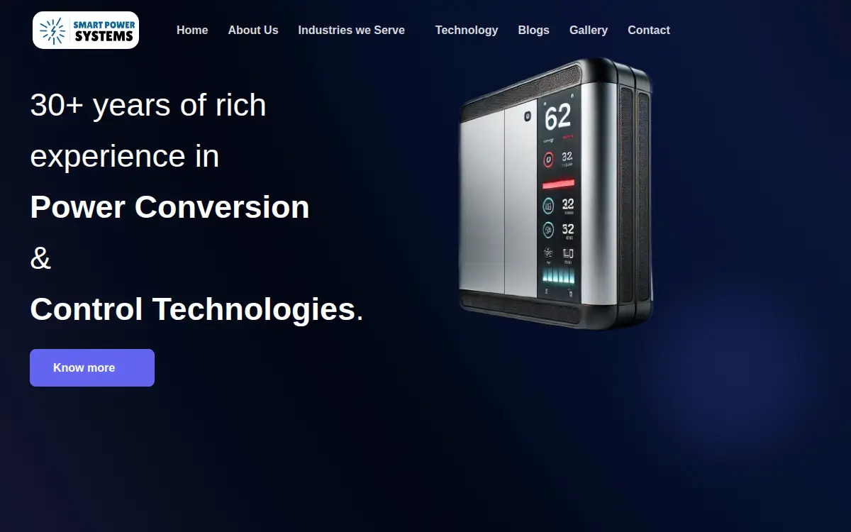 Homepage of Smart Power Systems, INC.